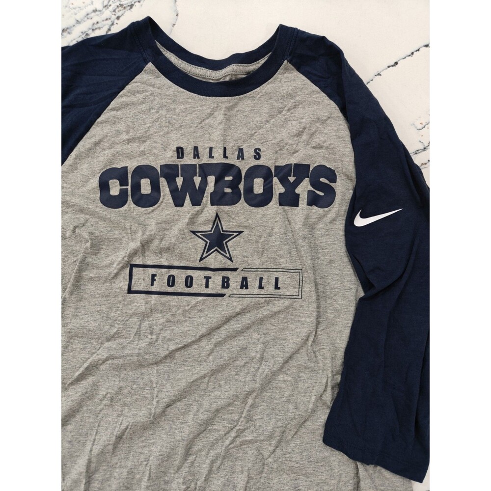 Dallas Cowboys NFL Team Apparel T-Shirt Gray Half Sleeve Logo size XL